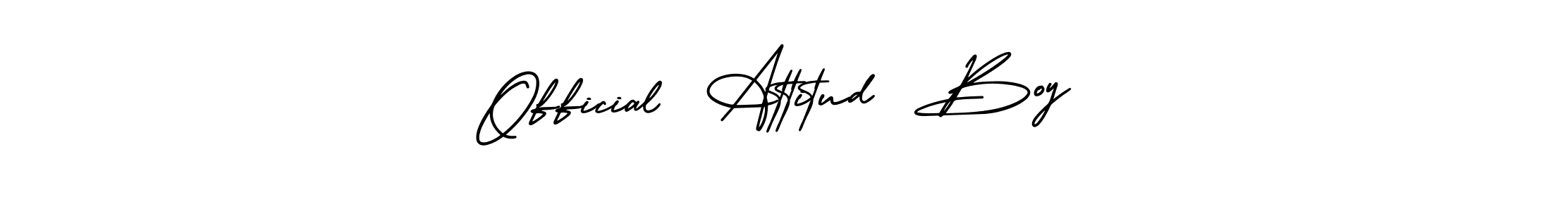 Create a beautiful signature design for name Official  Attitud  Boy. With this signature (AmerikaSignatureDemo-Regular) fonts, you can make a handwritten signature for free. Official  Attitud  Boy signature style 3 images and pictures png