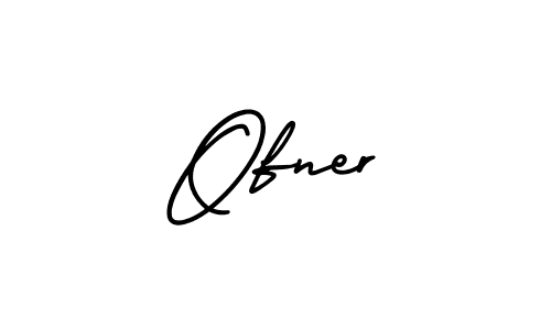 Use a signature maker to create a handwritten signature online. With this signature software, you can design (AmerikaSignatureDemo-Regular) your own signature for name Ofner. Ofner signature style 3 images and pictures png