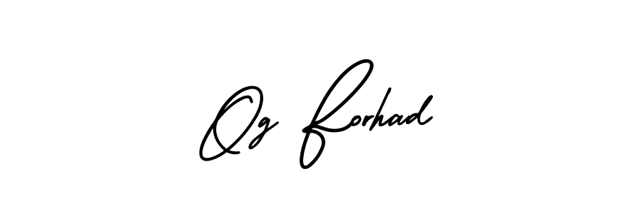 Design your own signature with our free online signature maker. With this signature software, you can create a handwritten (AmerikaSignatureDemo-Regular) signature for name Og Forhad. Og Forhad signature style 3 images and pictures png