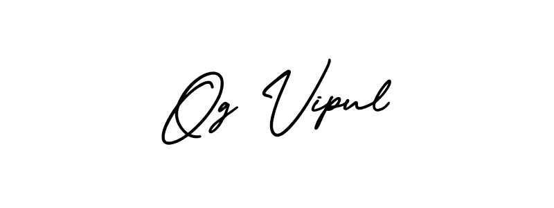 It looks lik you need a new signature style for name Og Vipul. Design unique handwritten (AmerikaSignatureDemo-Regular) signature with our free signature maker in just a few clicks. Og Vipul signature style 3 images and pictures png