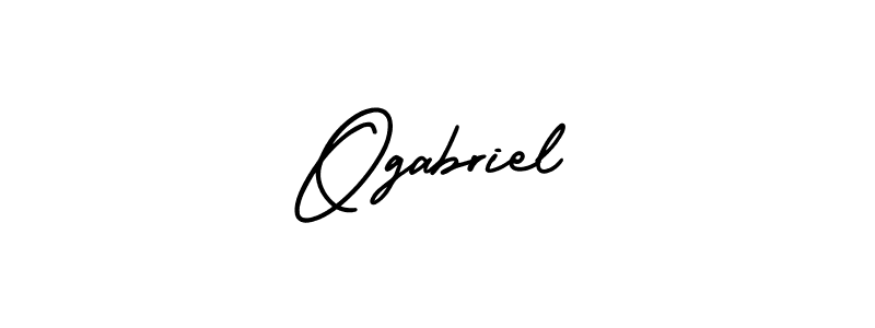 This is the best signature style for the Ogabriel name. Also you like these signature font (AmerikaSignatureDemo-Regular). Mix name signature. Ogabriel signature style 3 images and pictures png