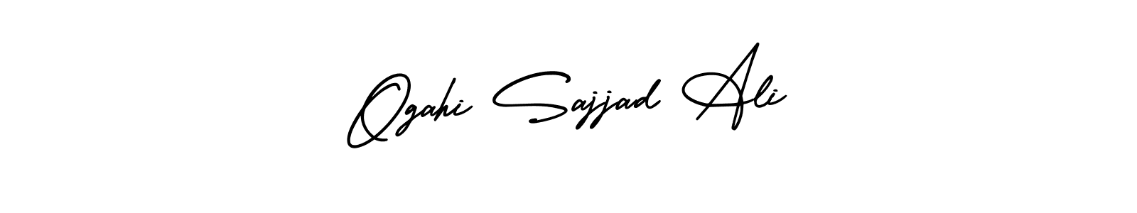 if you are searching for the best signature style for your name Ogahi Sajjad Ali. so please give up your signature search. here we have designed multiple signature styles  using AmerikaSignatureDemo-Regular. Ogahi Sajjad Ali signature style 3 images and pictures png