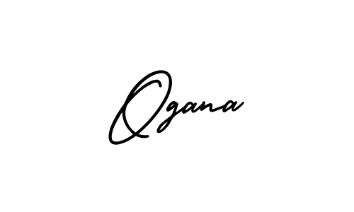 How to make Ogana name signature. Use AmerikaSignatureDemo-Regular style for creating short signs online. This is the latest handwritten sign. Ogana signature style 3 images and pictures png