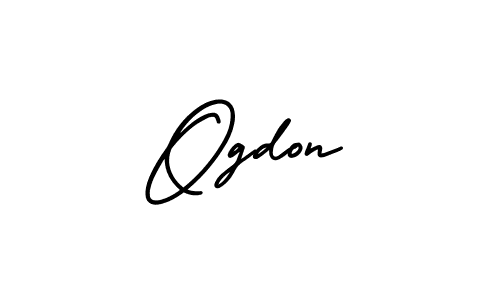 Create a beautiful signature design for name Ogdon. With this signature (AmerikaSignatureDemo-Regular) fonts, you can make a handwritten signature for free. Ogdon signature style 3 images and pictures png