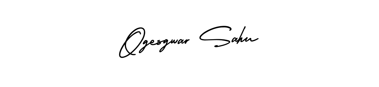 Ogesgwar Sahu stylish signature style. Best Handwritten Sign (AmerikaSignatureDemo-Regular) for my name. Handwritten Signature Collection Ideas for my name Ogesgwar Sahu. Ogesgwar Sahu signature style 3 images and pictures png