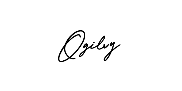 Use a signature maker to create a handwritten signature online. With this signature software, you can design (AmerikaSignatureDemo-Regular) your own signature for name Ogilvy. Ogilvy signature style 3 images and pictures png