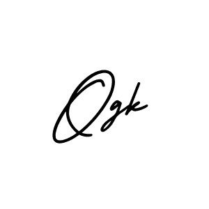 Make a beautiful signature design for name Ogk. With this signature (AmerikaSignatureDemo-Regular) style, you can create a handwritten signature for free. Ogk signature style 3 images and pictures png