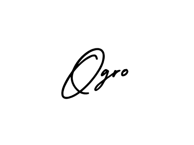 It looks lik you need a new signature style for name Ogro. Design unique handwritten (AmerikaSignatureDemo-Regular) signature with our free signature maker in just a few clicks. Ogro signature style 3 images and pictures png