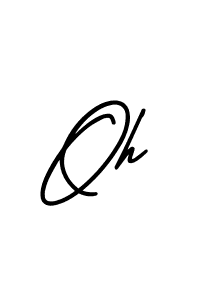 Design your own signature with our free online signature maker. With this signature software, you can create a handwritten (AmerikaSignatureDemo-Regular) signature for name Oh. Oh signature style 3 images and pictures png