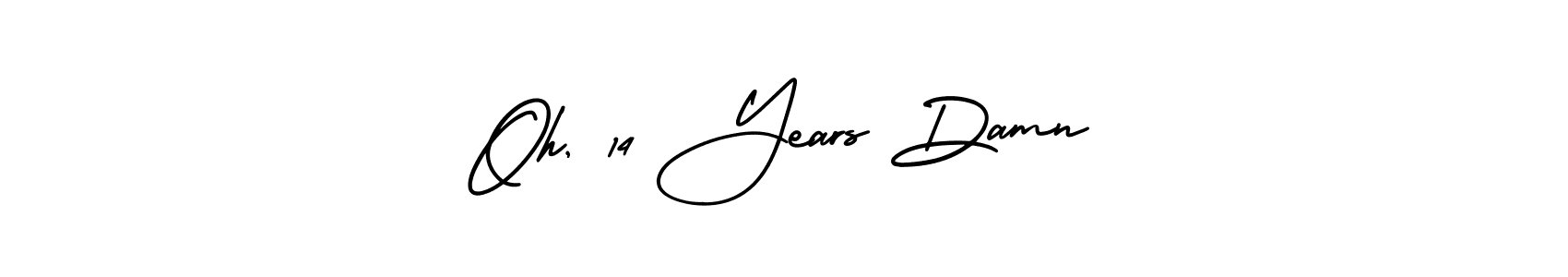 Make a beautiful signature design for name Oh, 14 Years Damn. With this signature (AmerikaSignatureDemo-Regular) style, you can create a handwritten signature for free. Oh, 14 Years Damn signature style 3 images and pictures png