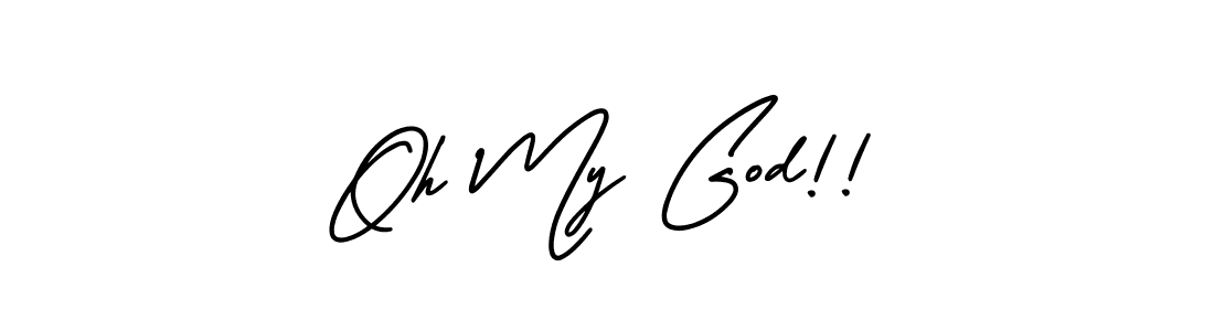 Make a beautiful signature design for name Oh My God!!. With this signature (AmerikaSignatureDemo-Regular) style, you can create a handwritten signature for free. Oh My God!! signature style 3 images and pictures png