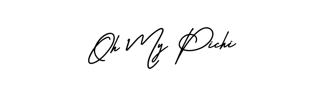 How to make Oh My Pichi name signature. Use AmerikaSignatureDemo-Regular style for creating short signs online. This is the latest handwritten sign. Oh My Pichi signature style 3 images and pictures png