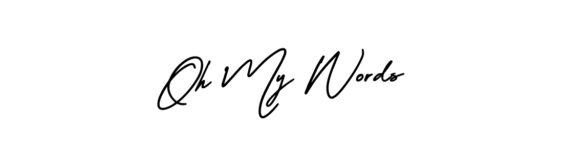 Similarly AmerikaSignatureDemo-Regular is the best handwritten signature design. Signature creator online .You can use it as an online autograph creator for name Oh My Words. Oh My Words signature style 3 images and pictures png