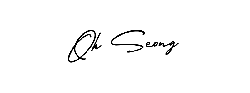 Create a beautiful signature design for name Oh Seong. With this signature (AmerikaSignatureDemo-Regular) fonts, you can make a handwritten signature for free. Oh Seong signature style 3 images and pictures png