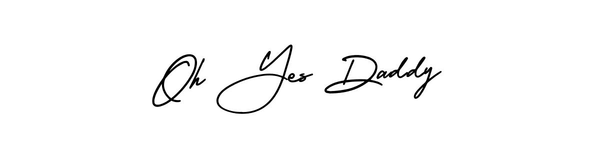 Make a beautiful signature design for name Oh Yes Daddy. With this signature (AmerikaSignatureDemo-Regular) style, you can create a handwritten signature for free. Oh Yes Daddy signature style 3 images and pictures png