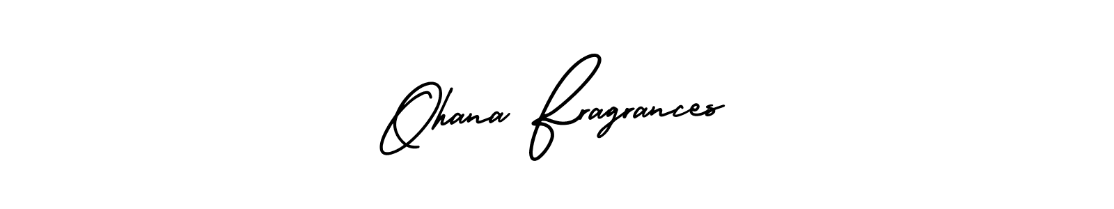 Design your own signature with our free online signature maker. With this signature software, you can create a handwritten (AmerikaSignatureDemo-Regular) signature for name Ohana Fragrances. Ohana Fragrances signature style 3 images and pictures png