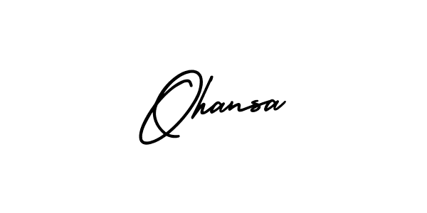 Design your own signature with our free online signature maker. With this signature software, you can create a handwritten (AmerikaSignatureDemo-Regular) signature for name Ohansa. Ohansa signature style 3 images and pictures png