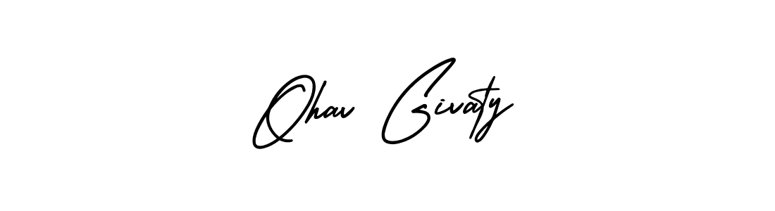 Make a beautiful signature design for name Ohav Givaty. With this signature (AmerikaSignatureDemo-Regular) style, you can create a handwritten signature for free. Ohav Givaty signature style 3 images and pictures png