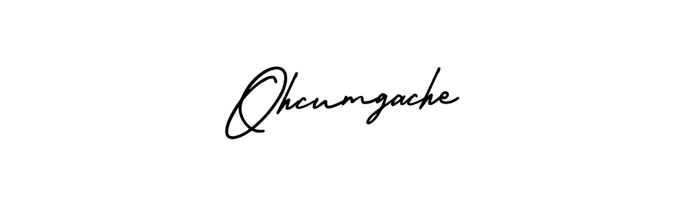 Make a beautiful signature design for name Ohcumgache. With this signature (AmerikaSignatureDemo-Regular) style, you can create a handwritten signature for free. Ohcumgache signature style 3 images and pictures png