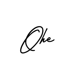 How to make Ohe name signature. Use AmerikaSignatureDemo-Regular style for creating short signs online. This is the latest handwritten sign. Ohe signature style 3 images and pictures png