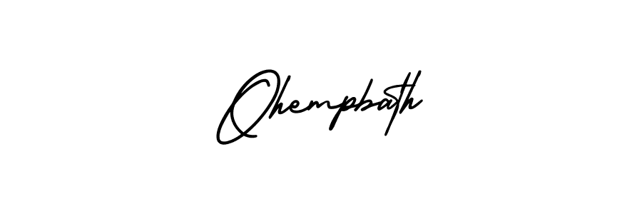 How to make Ohempbath signature? AmerikaSignatureDemo-Regular is a professional autograph style. Create handwritten signature for Ohempbath name. Ohempbath signature style 3 images and pictures png