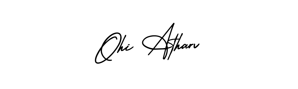 It looks lik you need a new signature style for name Ohi Atharv. Design unique handwritten (AmerikaSignatureDemo-Regular) signature with our free signature maker in just a few clicks. Ohi Atharv signature style 3 images and pictures png