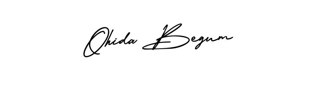 Make a beautiful signature design for name Ohida Begum. With this signature (AmerikaSignatureDemo-Regular) style, you can create a handwritten signature for free. Ohida Begum signature style 3 images and pictures png