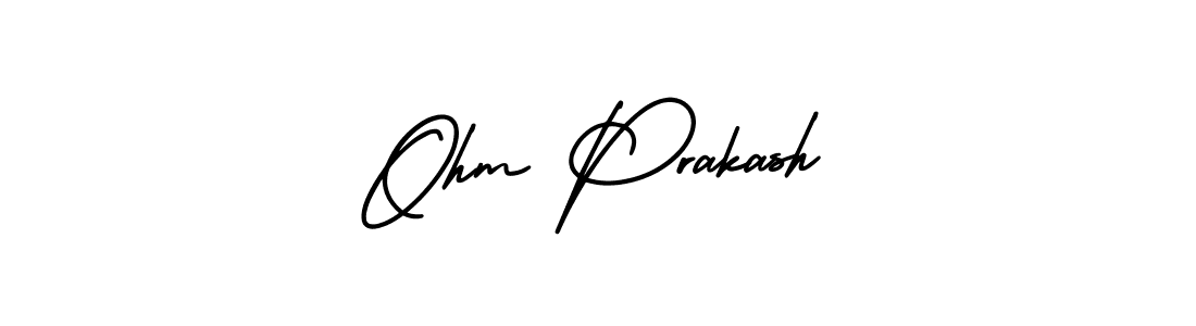 Design your own signature with our free online signature maker. With this signature software, you can create a handwritten (AmerikaSignatureDemo-Regular) signature for name Ohm Prakash. Ohm Prakash signature style 3 images and pictures png