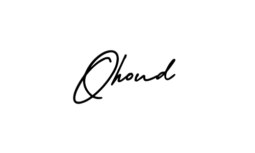 Ohoud stylish signature style. Best Handwritten Sign (AmerikaSignatureDemo-Regular) for my name. Handwritten Signature Collection Ideas for my name Ohoud. Ohoud signature style 3 images and pictures png