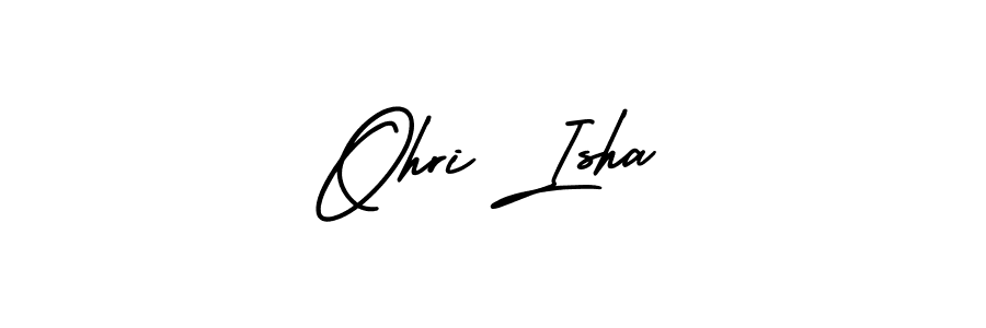 How to make Ohri Isha signature? AmerikaSignatureDemo-Regular is a professional autograph style. Create handwritten signature for Ohri Isha name. Ohri Isha signature style 3 images and pictures png