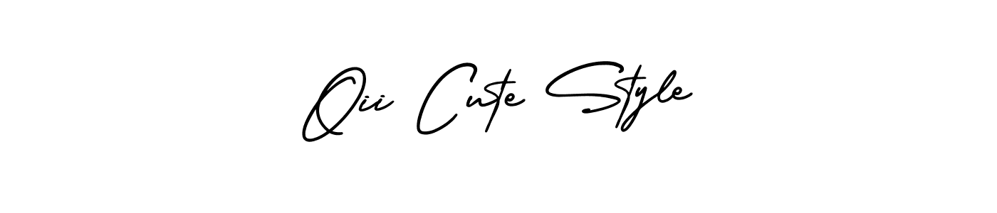 How to Draw Oii Cute Style signature style? AmerikaSignatureDemo-Regular is a latest design signature styles for name Oii Cute Style. Oii Cute Style signature style 3 images and pictures png
