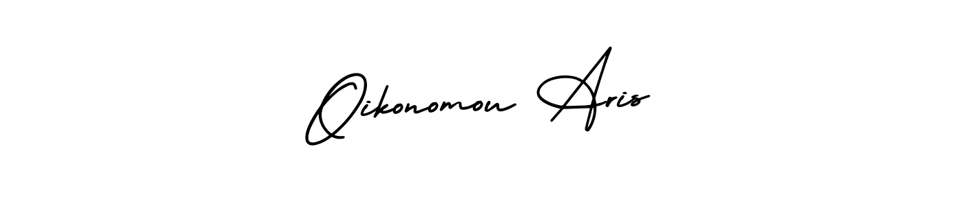 Create a beautiful signature design for name Oikonomou Aris. With this signature (AmerikaSignatureDemo-Regular) fonts, you can make a handwritten signature for free. Oikonomou Aris signature style 3 images and pictures png