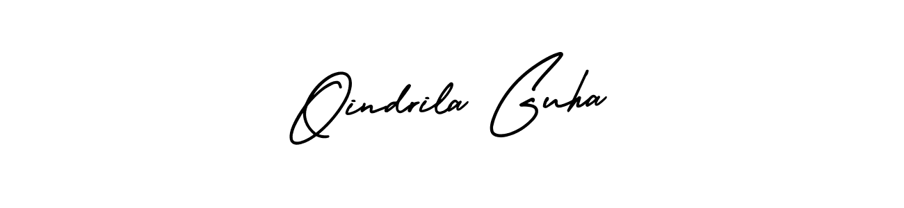 The best way (AmerikaSignatureDemo-Regular) to make a short signature is to pick only two or three words in your name. The name Oindrila Guha include a total of six letters. For converting this name. Oindrila Guha signature style 3 images and pictures png