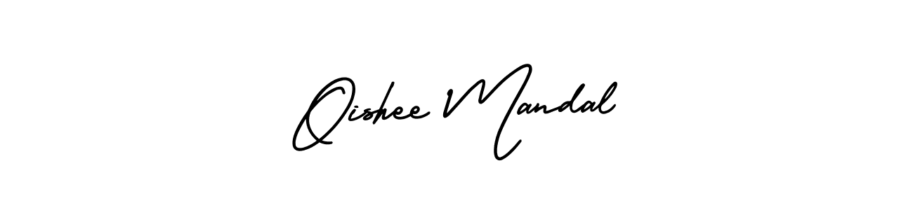 How to make Oishee Mandal name signature. Use AmerikaSignatureDemo-Regular style for creating short signs online. This is the latest handwritten sign. Oishee Mandal signature style 3 images and pictures png
