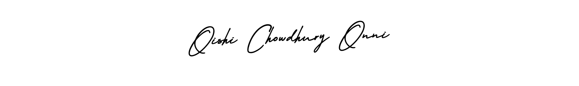 if you are searching for the best signature style for your name Oishi Chowdhury Onni. so please give up your signature search. here we have designed multiple signature styles  using AmerikaSignatureDemo-Regular. Oishi Chowdhury Onni signature style 3 images and pictures png