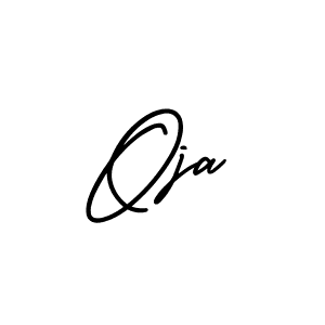 This is the best signature style for the Oja name. Also you like these signature font (AmerikaSignatureDemo-Regular). Mix name signature. Oja signature style 3 images and pictures png