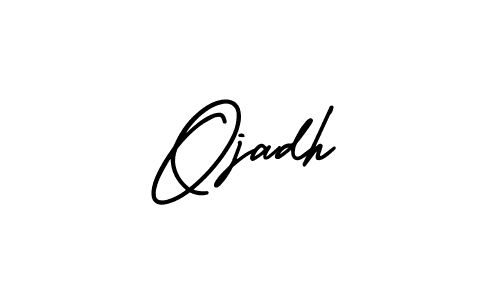 The best way (AmerikaSignatureDemo-Regular) to make a short signature is to pick only two or three words in your name. The name Ojadh include a total of six letters. For converting this name. Ojadh signature style 3 images and pictures png