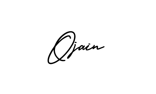 You should practise on your own different ways (AmerikaSignatureDemo-Regular) to write your name (Ojain) in signature. don't let someone else do it for you. Ojain signature style 3 images and pictures png