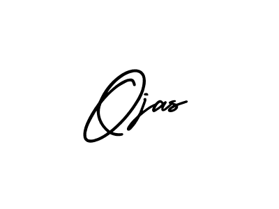 The best way (AmerikaSignatureDemo-Regular) to make a short signature is to pick only two or three words in your name. The name Ojas include a total of six letters. For converting this name. Ojas signature style 3 images and pictures png