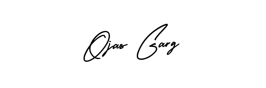 How to Draw Ojas Garg signature style? AmerikaSignatureDemo-Regular is a latest design signature styles for name Ojas Garg. Ojas Garg signature style 3 images and pictures png