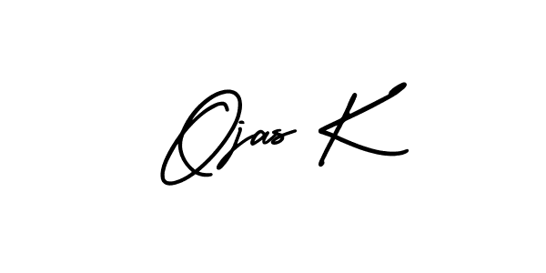 Design your own signature with our free online signature maker. With this signature software, you can create a handwritten (AmerikaSignatureDemo-Regular) signature for name Ojas K. Ojas K signature style 3 images and pictures png