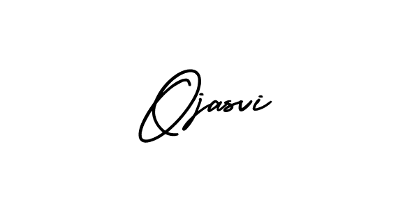 Ojasvi stylish signature style. Best Handwritten Sign (AmerikaSignatureDemo-Regular) for my name. Handwritten Signature Collection Ideas for my name Ojasvi. Ojasvi signature style 3 images and pictures png