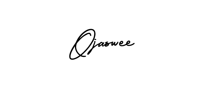 Use a signature maker to create a handwritten signature online. With this signature software, you can design (AmerikaSignatureDemo-Regular) your own signature for name Ojaswee. Ojaswee signature style 3 images and pictures png