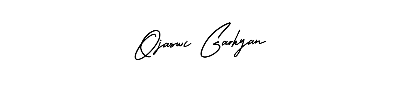 Ojaswi Garhyan stylish signature style. Best Handwritten Sign (AmerikaSignatureDemo-Regular) for my name. Handwritten Signature Collection Ideas for my name Ojaswi Garhyan. Ojaswi Garhyan signature style 3 images and pictures png