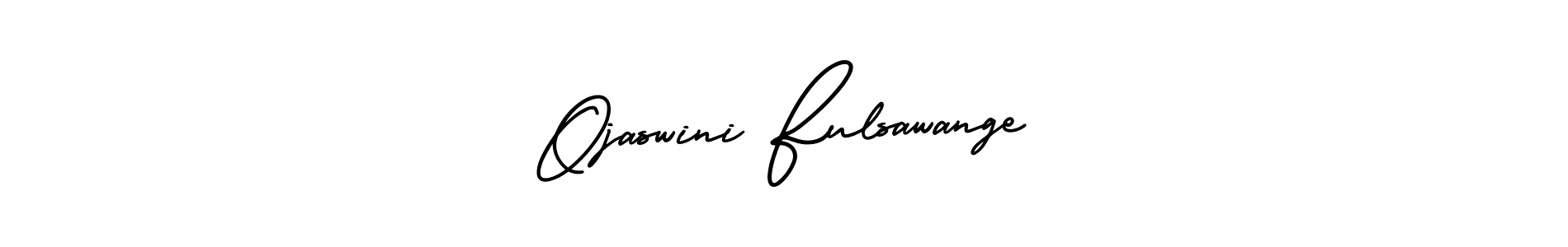 It looks lik you need a new signature style for name Ojaswini Fulsawange. Design unique handwritten (AmerikaSignatureDemo-Regular) signature with our free signature maker in just a few clicks. Ojaswini Fulsawange signature style 3 images and pictures png