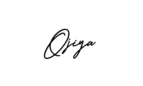 Design your own signature with our free online signature maker. With this signature software, you can create a handwritten (AmerikaSignatureDemo-Regular) signature for name Ojiya. Ojiya signature style 3 images and pictures png