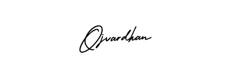 Ojvardhan stylish signature style. Best Handwritten Sign (AmerikaSignatureDemo-Regular) for my name. Handwritten Signature Collection Ideas for my name Ojvardhan. Ojvardhan signature style 3 images and pictures png