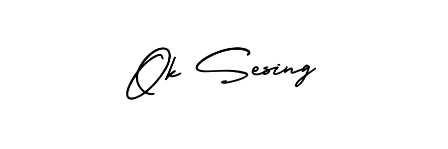 Create a beautiful signature design for name Ok Sesing. With this signature (AmerikaSignatureDemo-Regular) fonts, you can make a handwritten signature for free. Ok Sesing signature style 3 images and pictures png