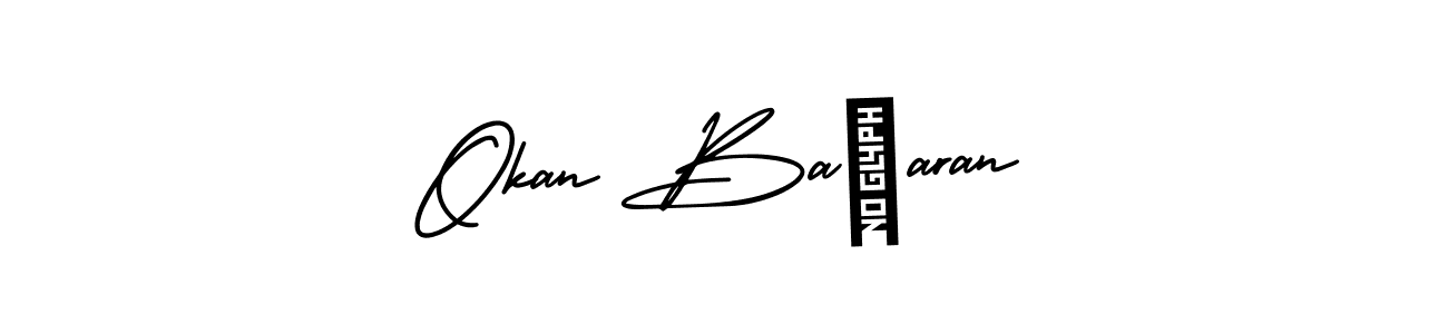 Also You can easily find your signature by using the search form. We will create Okan BaŞaran name handwritten signature images for you free of cost using AmerikaSignatureDemo-Regular sign style. Okan BaŞaran signature style 3 images and pictures png