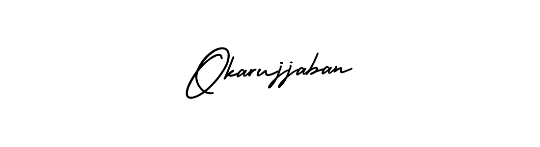 Here are the top 10 professional signature styles for the name Okarujjaban. These are the best autograph styles you can use for your name. Okarujjaban signature style 3 images and pictures png